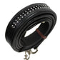 Derby Originals New and Improved Premium Show Spotted Flat Leather Cattle Show Halter, Small/Medium/Large, Adjustable Fit with 48" Lead and 19.5" Chain, Elegant Show Spots, 1-Year Warranty