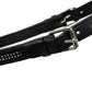 Derby Originals New and Improved Premium Show Spotted Flat Leather Cattle Show Halter, Small/Medium/Large, Adjustable Fit with 48" Lead and 19.5" Chain, Elegant Show Spots, 1-Year Warranty