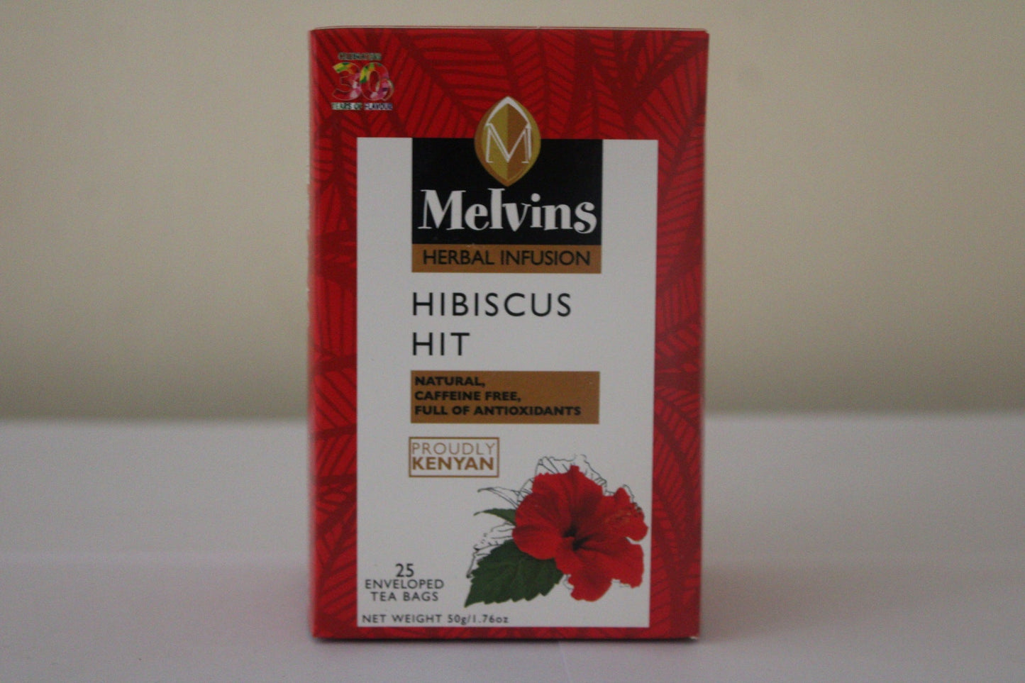 MELVINS HIBISCUS TEABAGS 20'S TAGGED