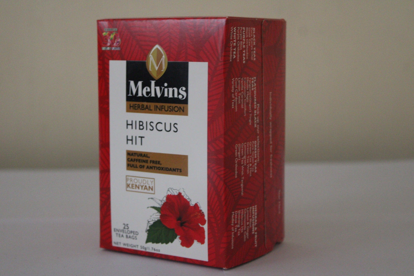 MELVINS HIBISCUS TEABAGS 20'S TAGGED