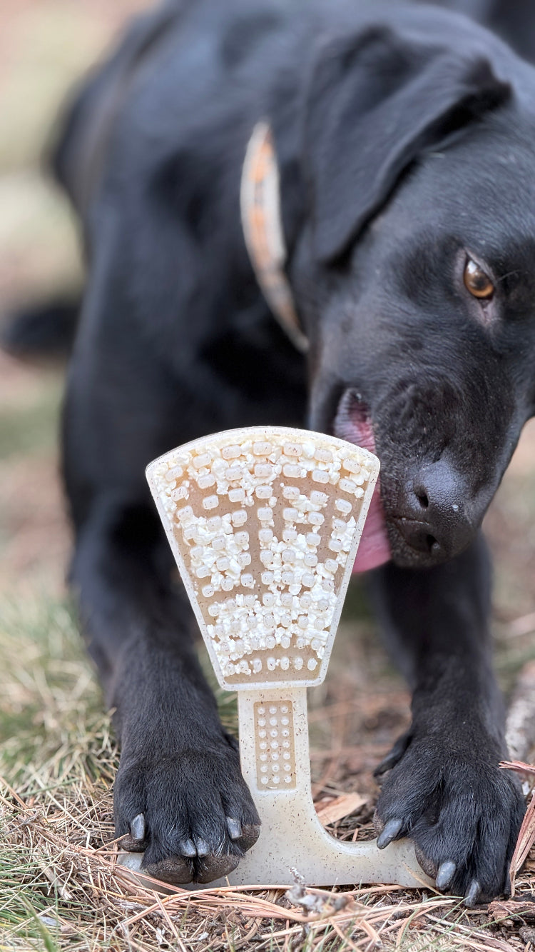 Waffle Tower Nylon Chew & Enrichment Toy | 2-in-1 for Aggressive Chewers | SodaPup