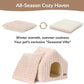 Indoor Cat & Small Dog House, Washable Cozy Cave Bed with Removable Pillow