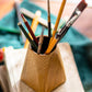 Ash Wood Desktop Pen Holder
