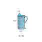 Rustic Blue Iron Flower Pot with Handle