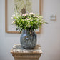 Blue Bubble Hand Blown Glass Vase