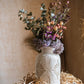 Carved Floral Vase in White