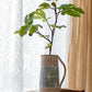 Gray Blue Handpainted Terracotta Table Vase