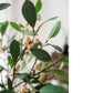 Artificial Fruit Snow Berry Leaf Stem 28" Tall Silk Plant