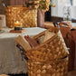 Rustic Handwoven Woodchip Basket