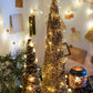 Christmas Rattan Cone Tree in Gold
