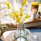 Faux Silk Artificial Yellow Dancing Lady Orchid Stem Bundle 19" Tall