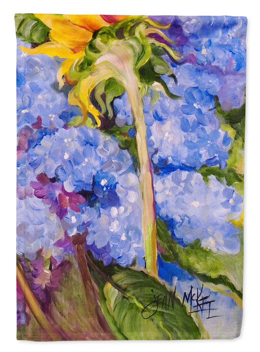 Hydrangea and Sunflower Flag Canvas House Size JMK1174CHF