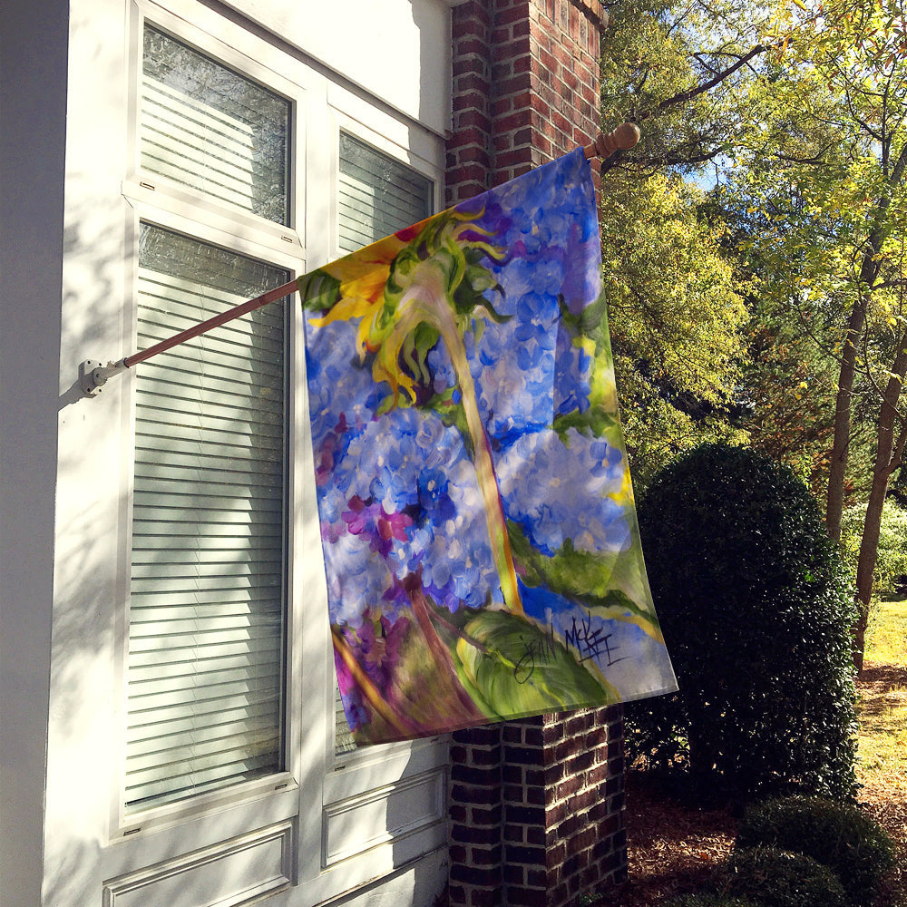 Hydrangea and Sunflower Flag Canvas House Size JMK1174CHF