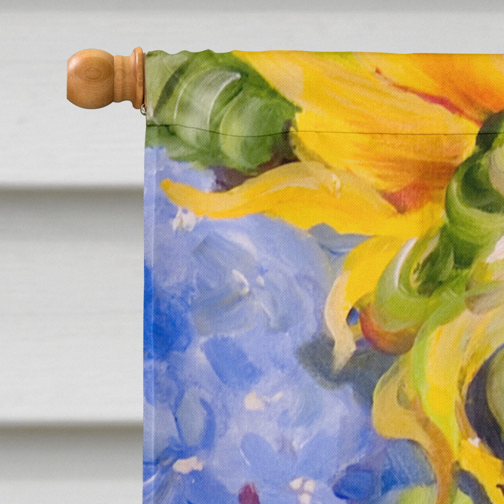 Hydrangea and Sunflower Flag Canvas House Size JMK1174CHF