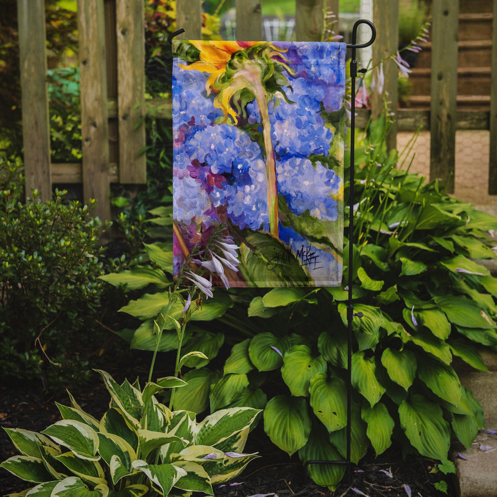 Hydrangea and Sunflower Garden Flag - Outdoor Decorative Yard Flag