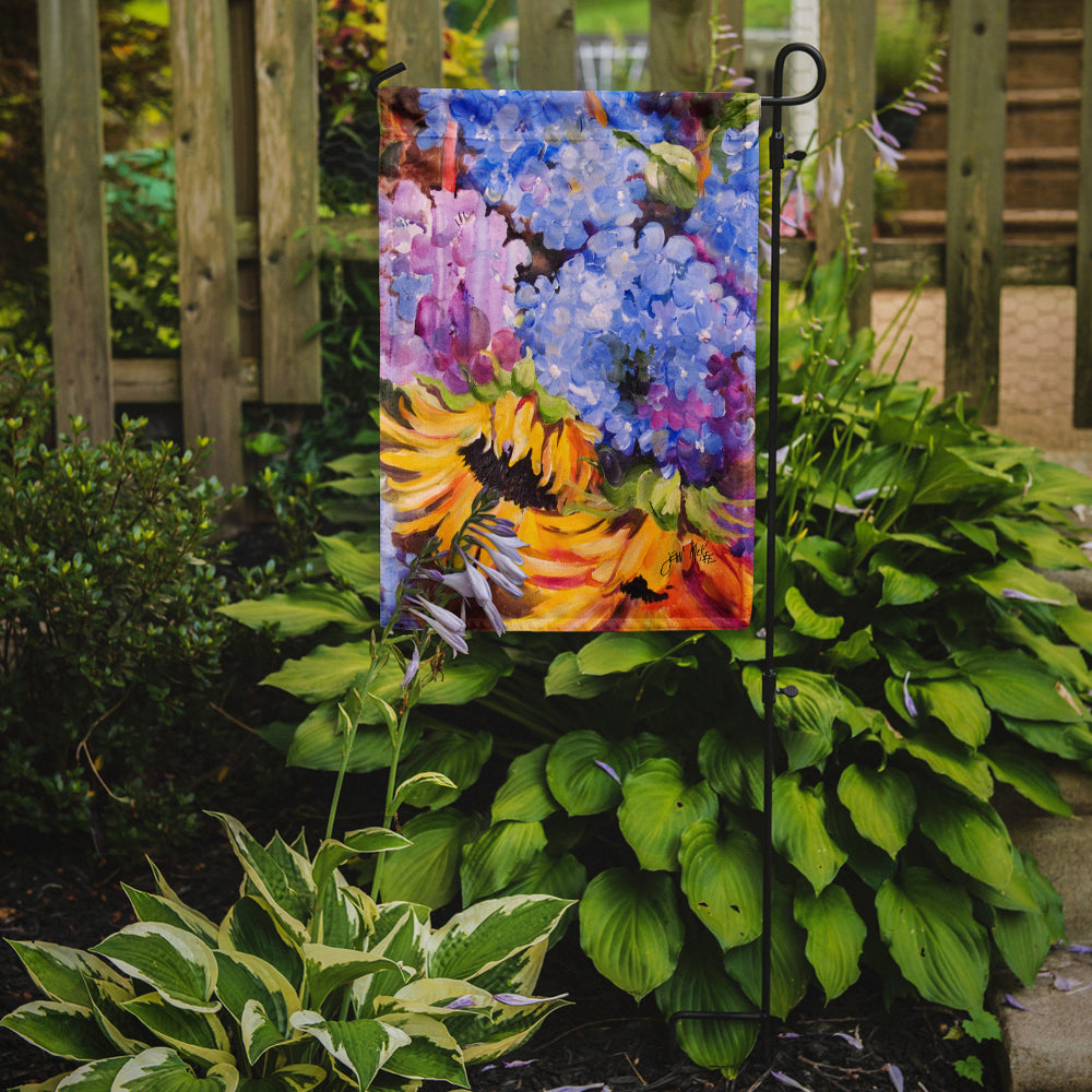 Hydrangeas and Sunflowers Garden Flag - Outdoor Decorative Yard Flag JMK1175GF