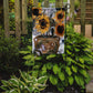 Pot of Sunflowers Garden Flag – Decorative Outdoor Yard Flag JMK1202GF