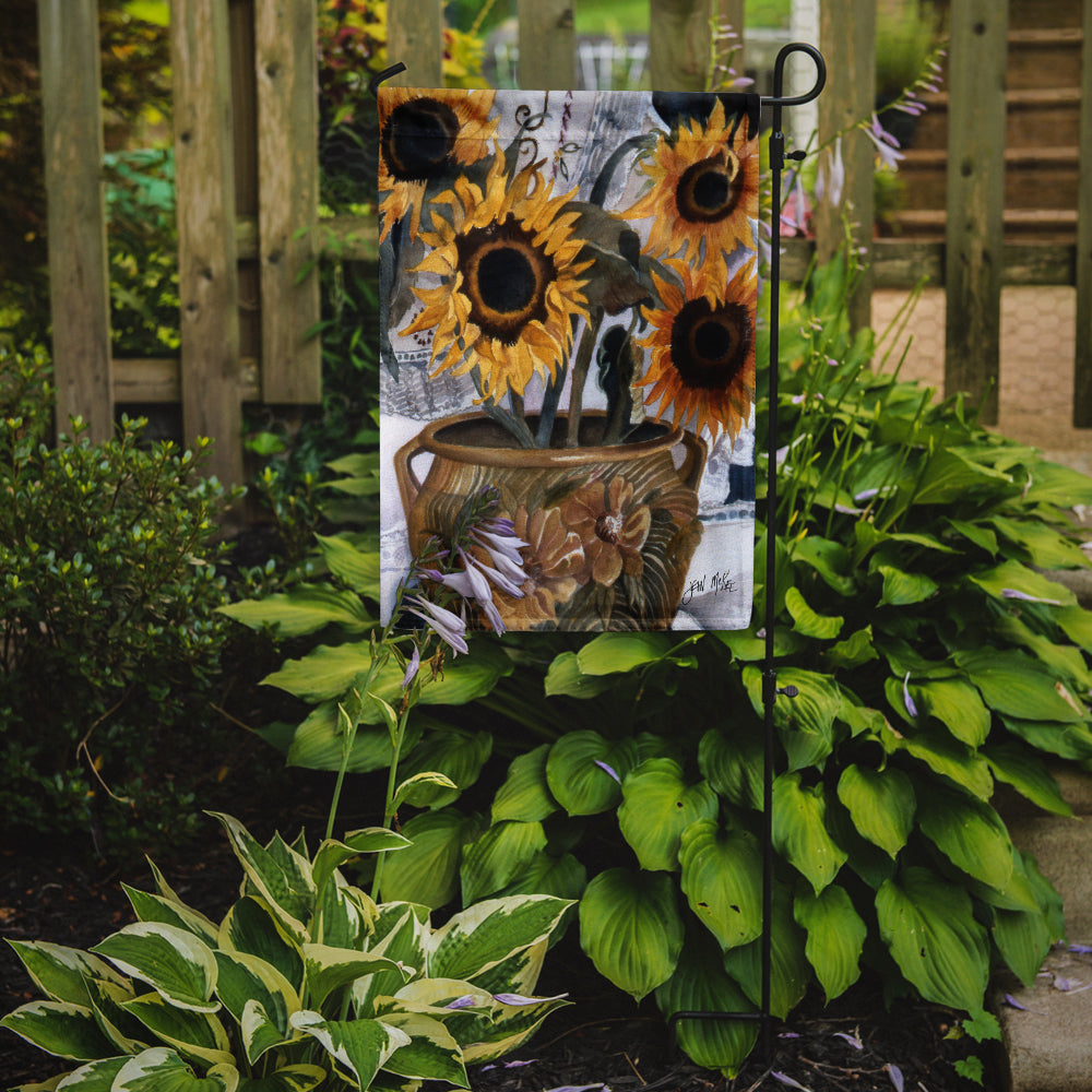 Pot of Sunflowers Garden Flag – Decorative Outdoor Yard Flag JMK1202GF