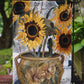 Pot of Sunflowers Garden Flag – Decorative Outdoor Yard Flag JMK1202GF