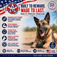 Juguete de goma para perros USA-K9 Stars and Stripes | Juguete de recompensa para adiestradores caninos | Negro | Fabricado en EE. UU.
