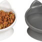 Kitty City Elevated Cat Bowls Set of 2 Whisker Friendly Raised 6.5oz Modern