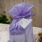 Lavender Gift Organza Bag Purple Drawstring Pouch