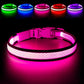 LED Dog Collar USB Rechargeable Light Up Safety Collar - All Colors/ Sizes