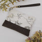 Winona Embroidered Linen Wristlet