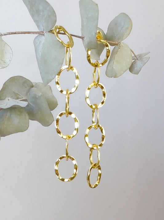 Organic Chain Link Earrings