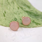 Pebble Stud Earrings - Rose Gold