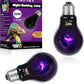 LUCKY HERP Reptile Night Heat Bulb 2 Pack 50W/75W UVA Heat Lamp E26