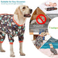 Large Dog Pajamas Space Astronaut Print Recovery Shirt UV Pullover