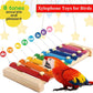 Large Parrot Xylophone Toy – Wooden Chew Toy with Grinding Stone for Birds