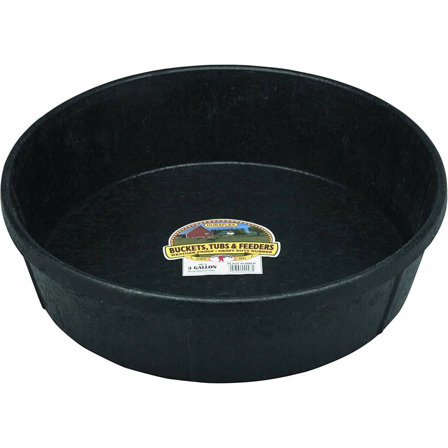 Little Giant Livestock Heavy Duty Rubber Tub Feed Pan 3 Gallon
