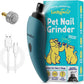 Luckytail Pet Nail Grinder Quiet USB Rechargeable 2 LED 2 Speeds