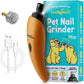 Luckytail Pet Nail Grinder Quiet USB Rechargeable 2 LED 2 Speeds