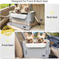 Luxury Dog Booster Car Seat Waterproof PU Leather Safe Buckles Dual Leash