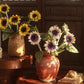 One-Head Artificial Sunflower Stem 19.7" Tall