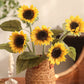 One-Head Artificial Sunflower Stem 19.7" Tall