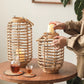 Decorative Bamboo Woven Lantern Holder