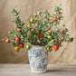 Big Fruit Faux Pomegranate Stem 32" Tall