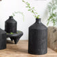 Black Wooden Vase Narrow Neck Decorative Bottle