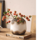 Watertight Brown Imprint Ceramic Vase