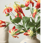 Faux Fire Lily Stem 31.9" Tall