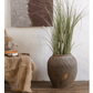 Round Earthenware Brown Pot