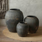 Round Earthenware Gray Pot