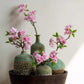 Small Peach Blossom Flower Stem 16.5" Tall