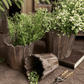 Spliced Solid Wood Planter Round