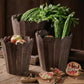 Spliced Solid Wood Planter Round