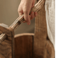 Old-fashioned Wooden Round Bucket
